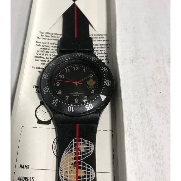 Atlanta 1996 Olympic Games Official Watch By TimeTech Black Quartz - Picture 5 of 8